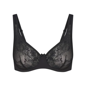 SKIMS LACE UNLINED MINIMIZER BRA | ONYX