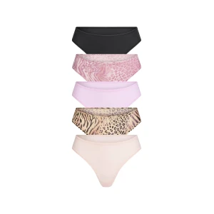 FITS EVERYBODY THONG 5-PACK | SAND BLOOM ANIMAL MULTI