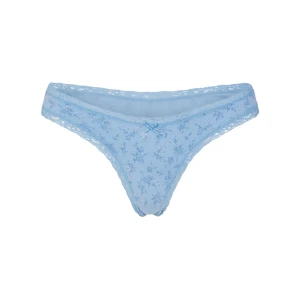 LIGHTWEIGHT COTTON LACE THONG | SURF DAINTY FLORAL PRINT
